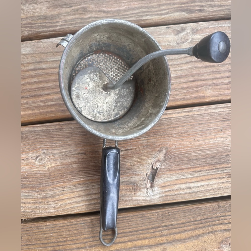 Vintage Foley food mill pototo or tomato grinder decor